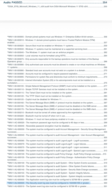 Final vulnerability scan results showing successful remediation.